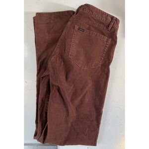 LL Bean Stretch Country Corduroy Pants Mens 31x34 Burgandy Retro Style Cords